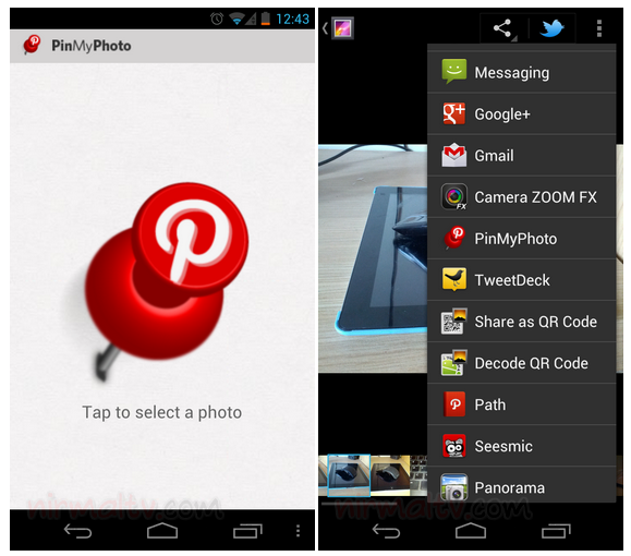 pin my phonto pinterest per android